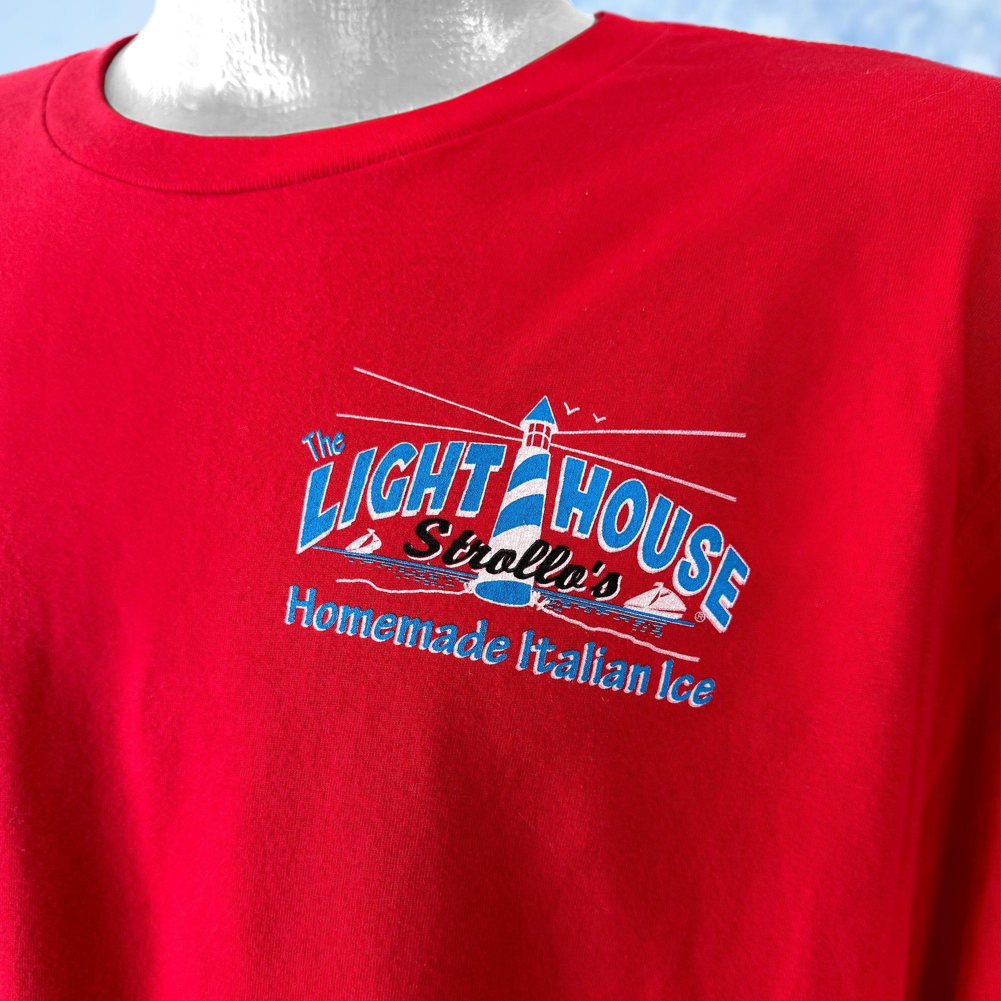 Strollo's Lighthouse Red Long Sleeve T-Shirt