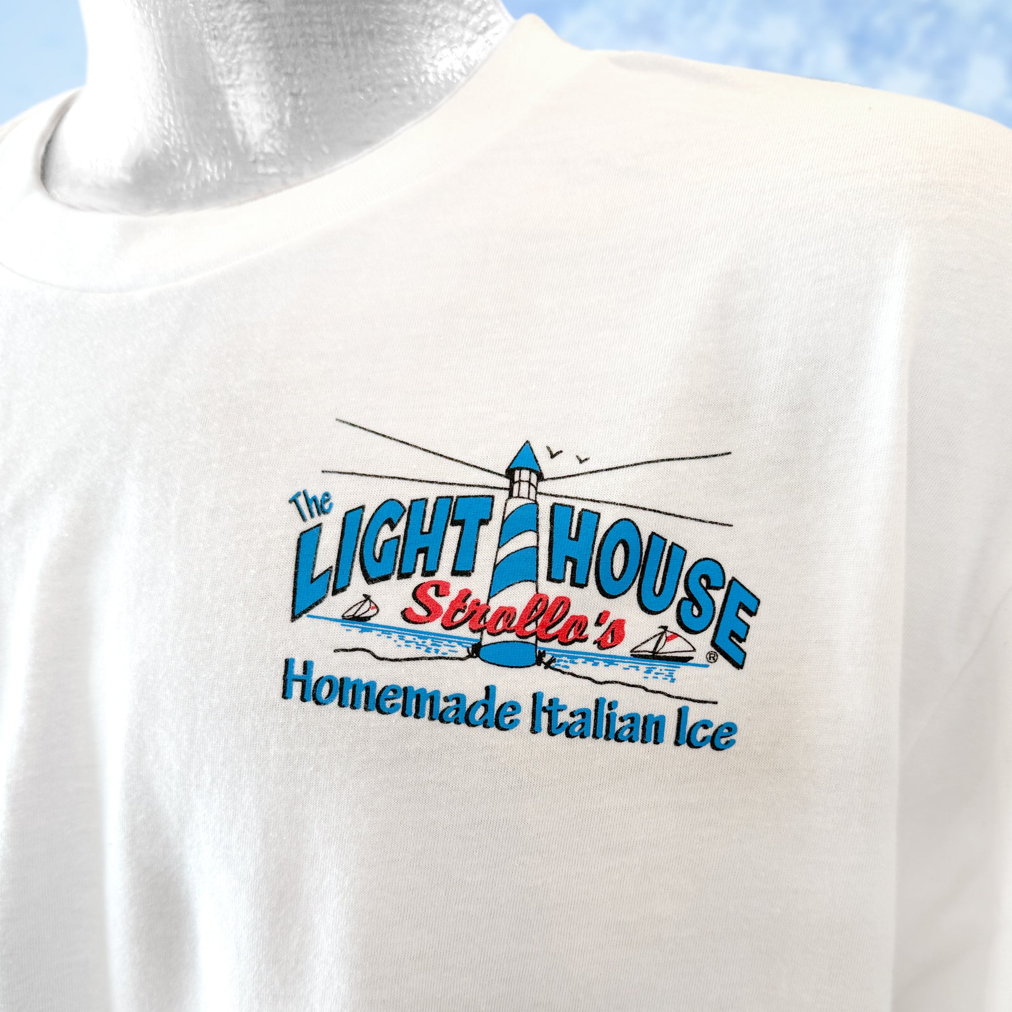Strollo's Lighthouse White Long Sleeve T-Shirt