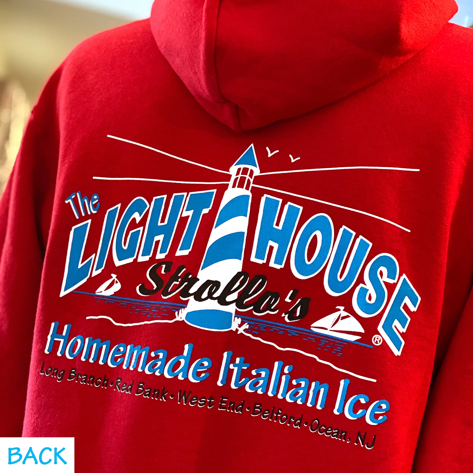 Strollo's Lighthouse Red Hoodie