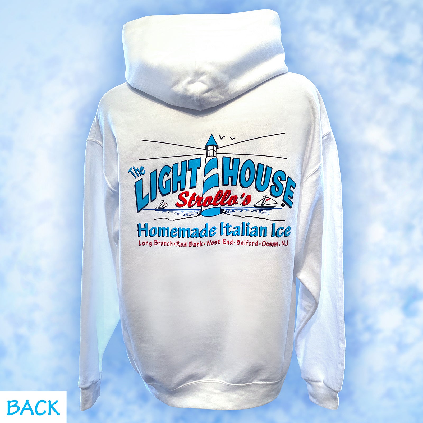 Strollo's Lighthouse White Hoodie