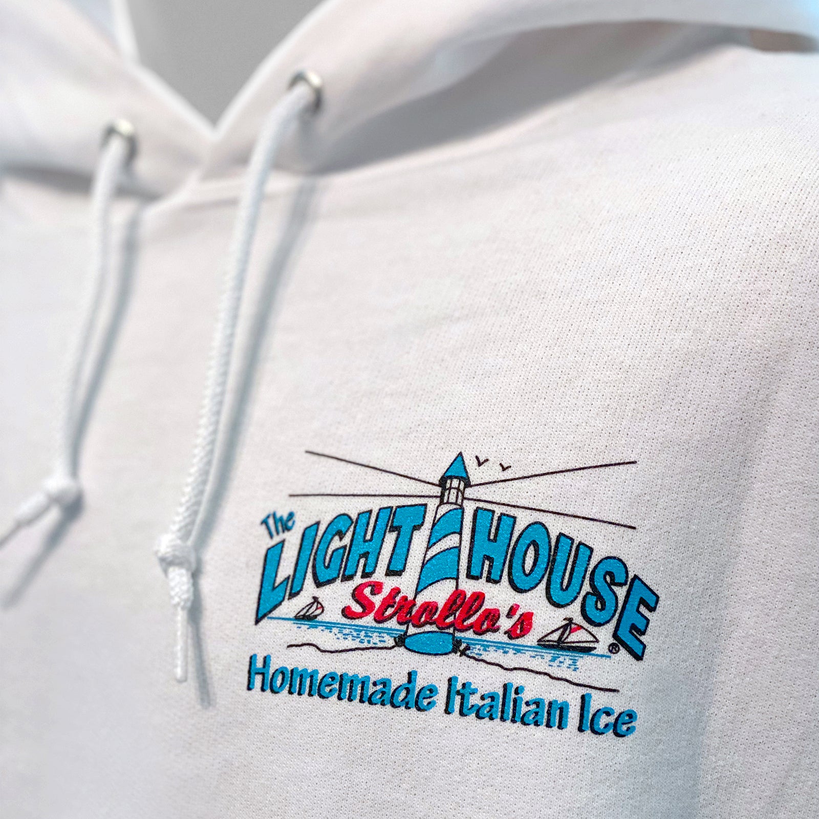 Strollo's Lighthouse White Hoodie